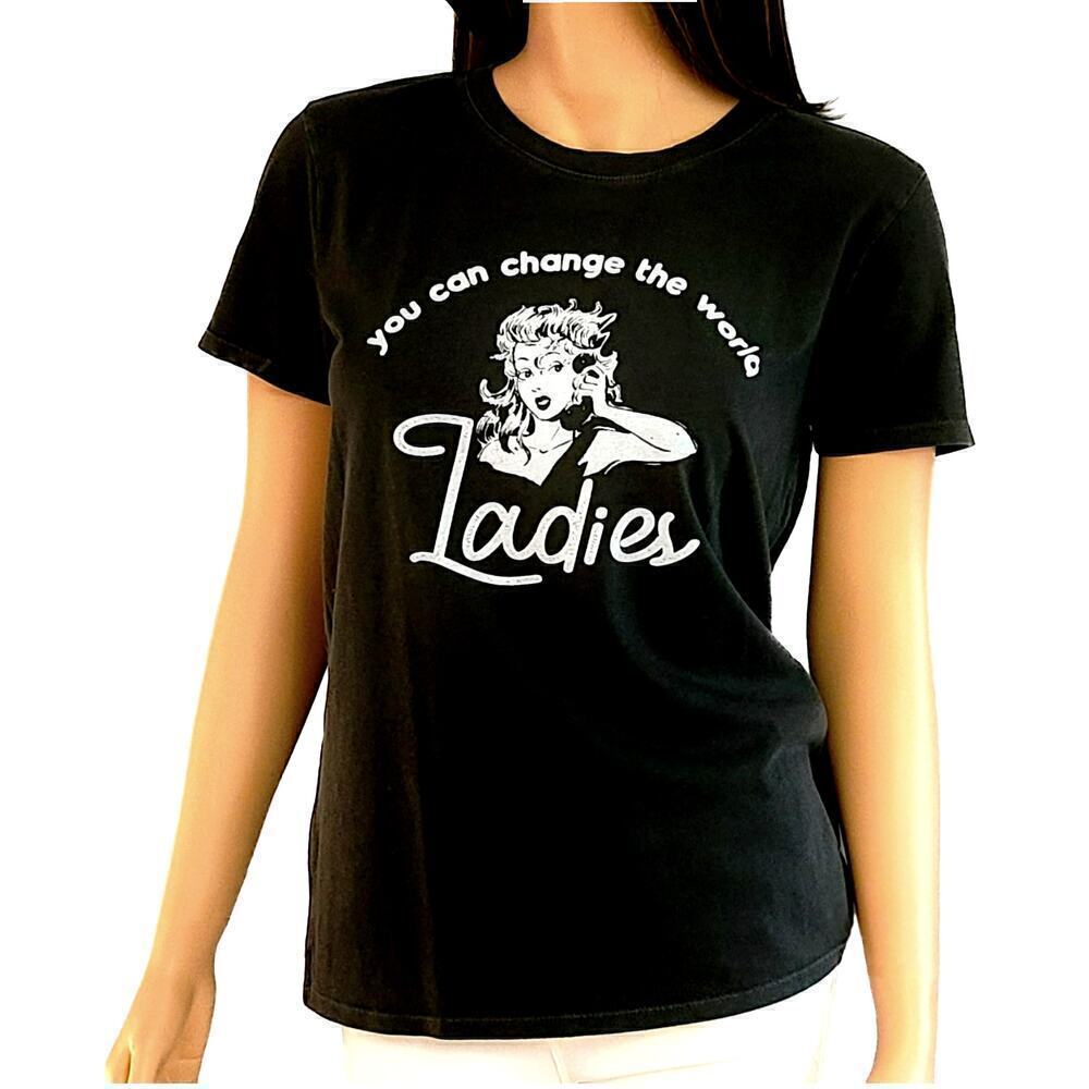 New! Lucky Brand You Can Change the World Graphic Print Soft Cotton T-Shirt Top